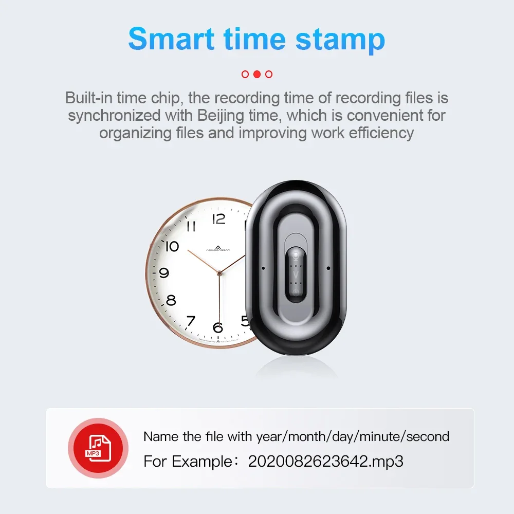 مسجل صوت 500 مللي أمبير 65 ساعة وقت تسجيل طويل الاستعداد مشغل MP3 صغير محمول المغناطيسي المنشط صوت تسجيل الصوت Keychian #4