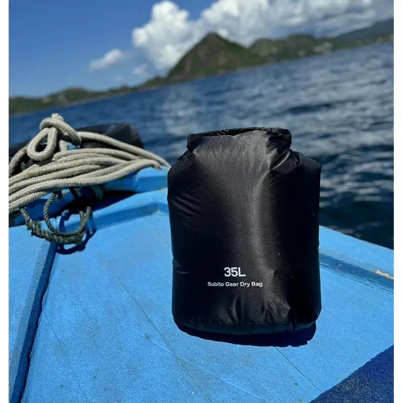 Saco estanque à prova d'água 3L 5L 12L 20L 35L, ultraleve, para armazenamento ao ar livre, para caiaque, rafting, natação, drifting, camping e praia.