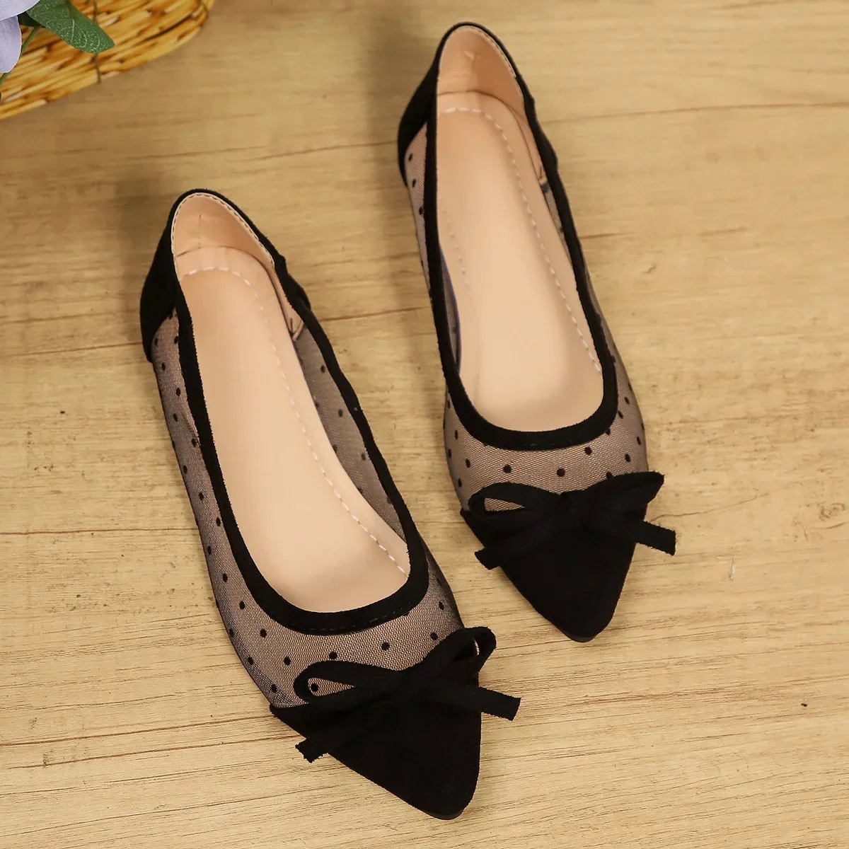 Shoes for Woman Casual Slip-On Shoes Spring Autumn New Korean Fairy Style Butterfly Knot Low Cut Flat Bottom Leisure Shoes