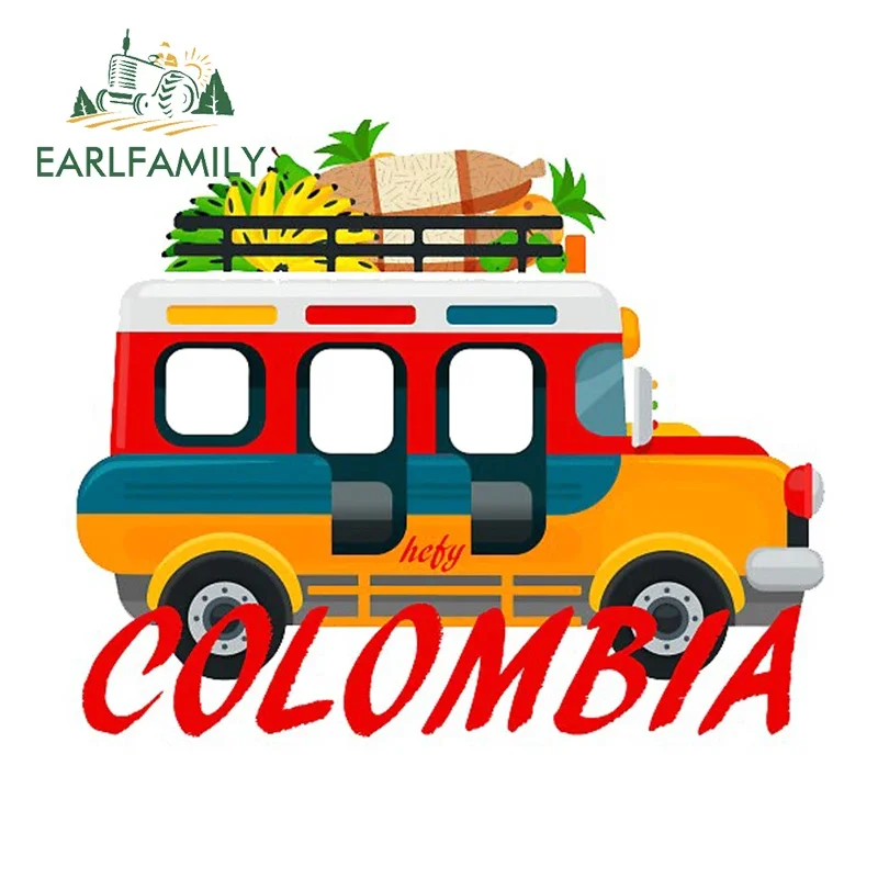 EARLFAMILY 13cm x 9.5cm for Colombia Car Sticker Waterproof Decal Campervan Funny Graffiti Vinyl Car Wrap Laptop Sunscreen Decor