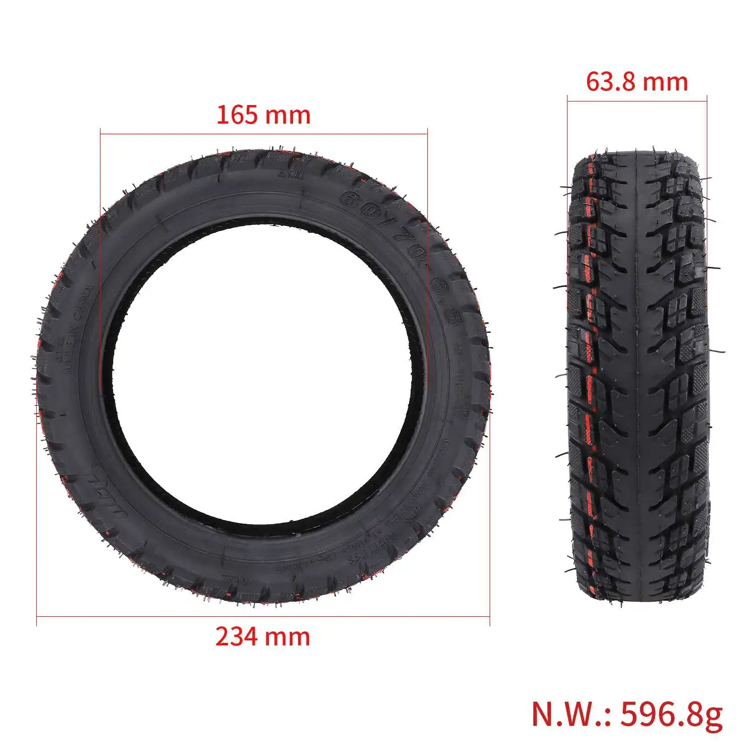 Ulip 10 Inch 60/70-6.5 Off Road Tubeless Tire For Ninebot Max G30 G30D G30LP Electric Scooter Accessories Tire Replacement Parts