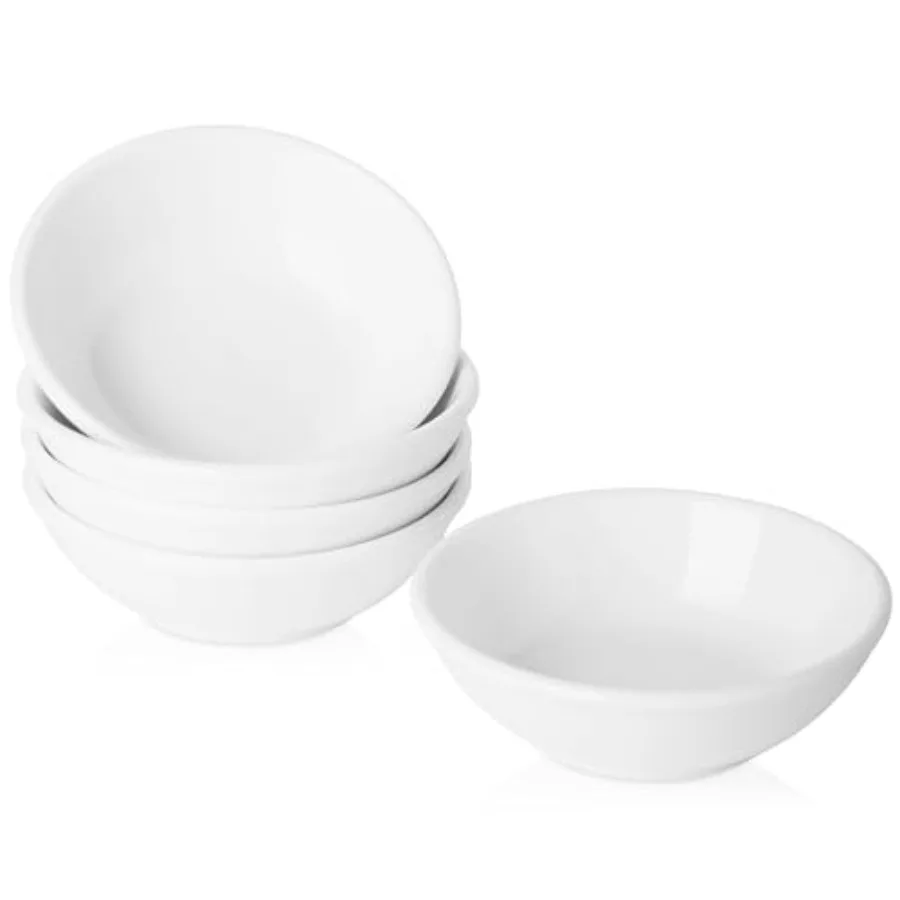 Cuencos de cerámica para salsas, cuencos/platos para salsas de 3 pulgadas, plato para salsa de soja de 1.2 oz, cuencos asiáticos para salsa de tomate, BBQ, guarniciones.