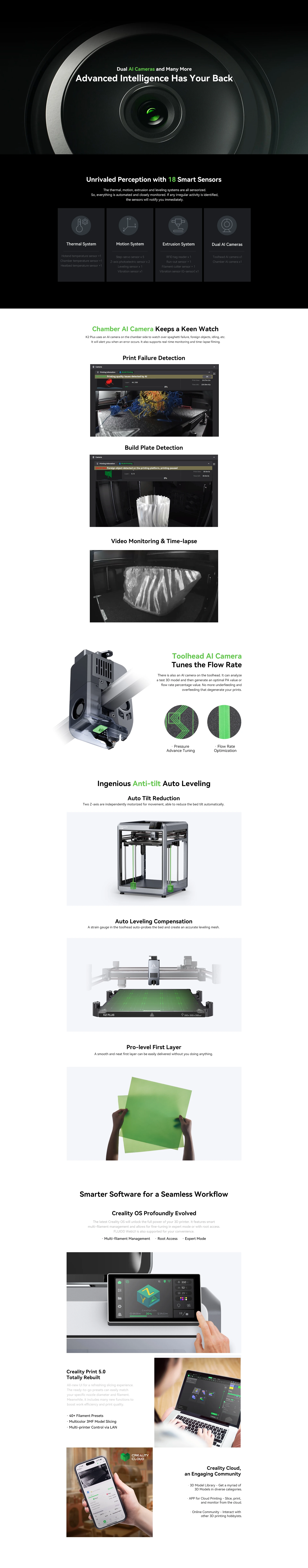 K2 Plus Combo & Creality K2 Combo & K2 Pro Combo Multicolor 3D Printer with 600mm/s Printing Speed,Next-Gen Direct Extruder