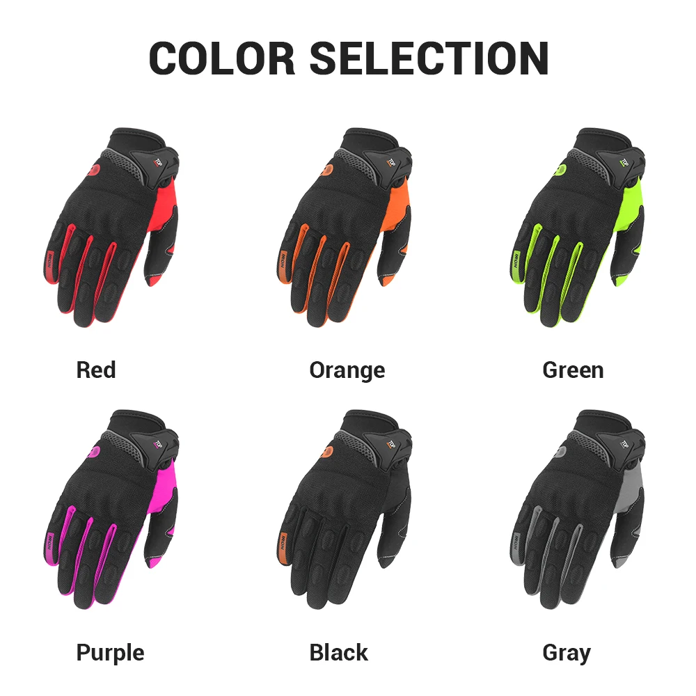 Motorcycle Gloves Summer Men Women Breathable Full Finger Touch Screen Motobike Cycling Guantes Sports Protective