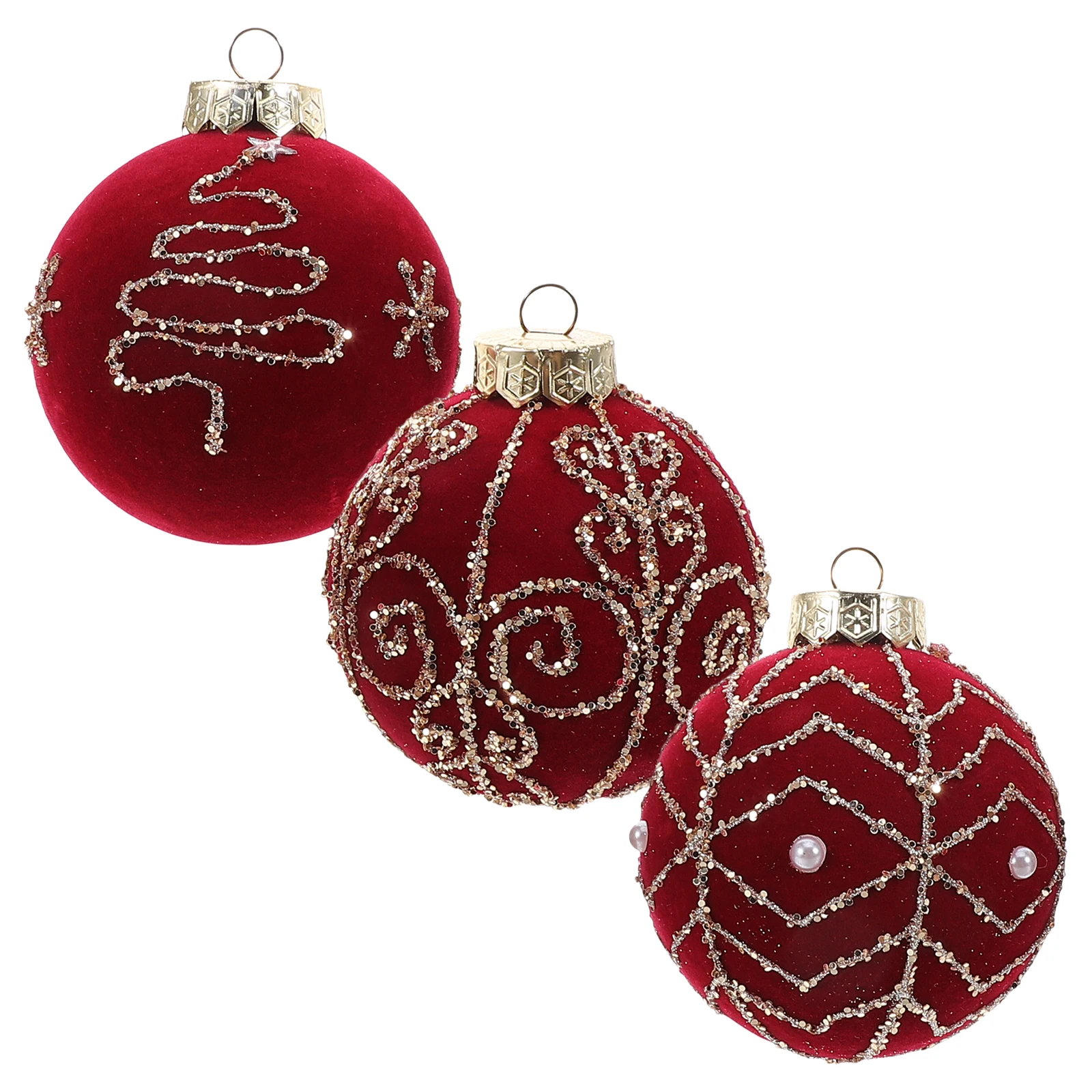 

3 Pcs Christmas Ball Pendant Tree Shatterproof Ornaments Decorative Bauble Sphere Decorations