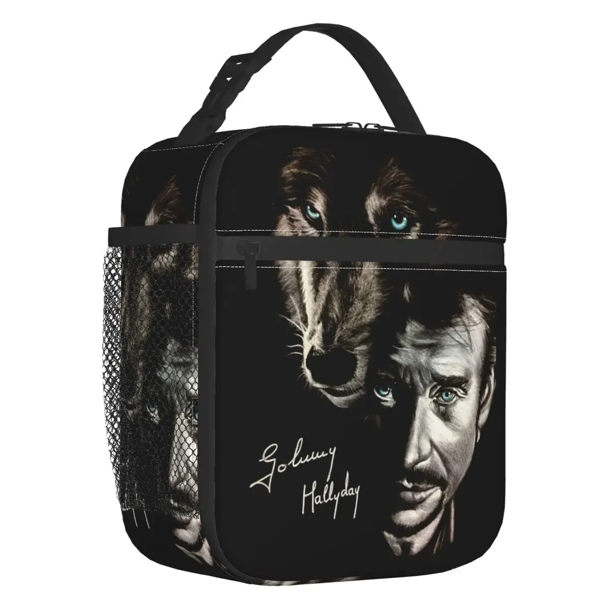 

Hallyday And Wolf Portable Lunch Box Singer Rock Cooler Thermal Food Insulated Lunch Bag School Children Student