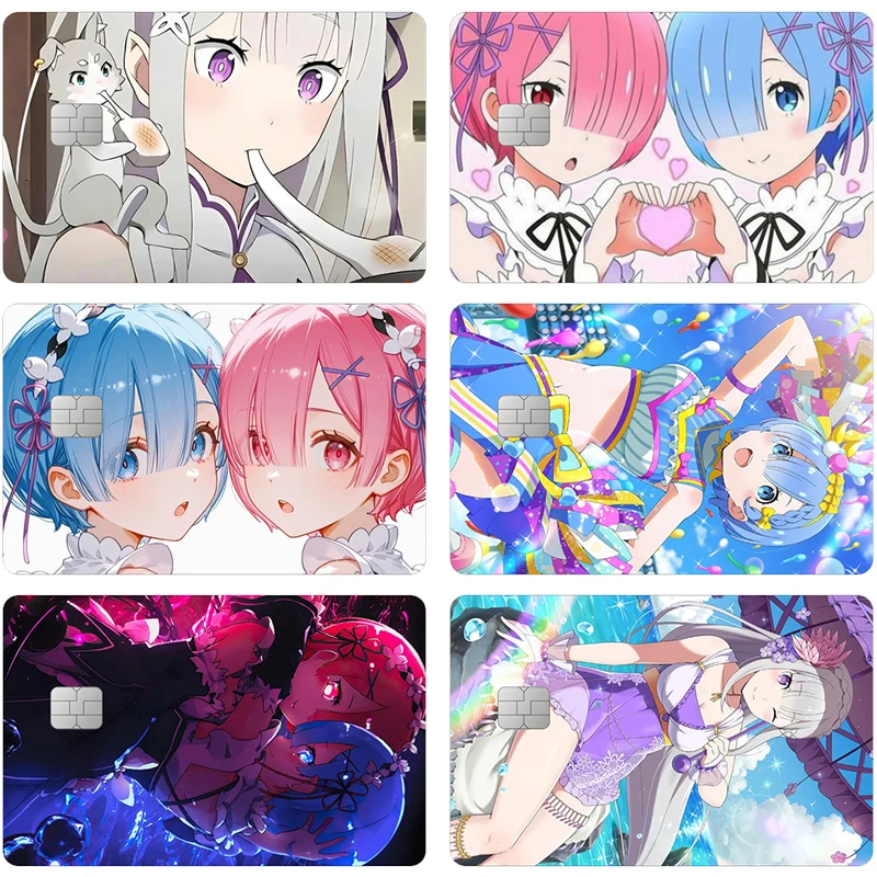 

Наклейки-карточки Re:ZERO - Starting Life in Another World с Эмилией, Рем и Рам, милые, изысканные, водонепроницаемые, лазерные, мультяшные, подарочные