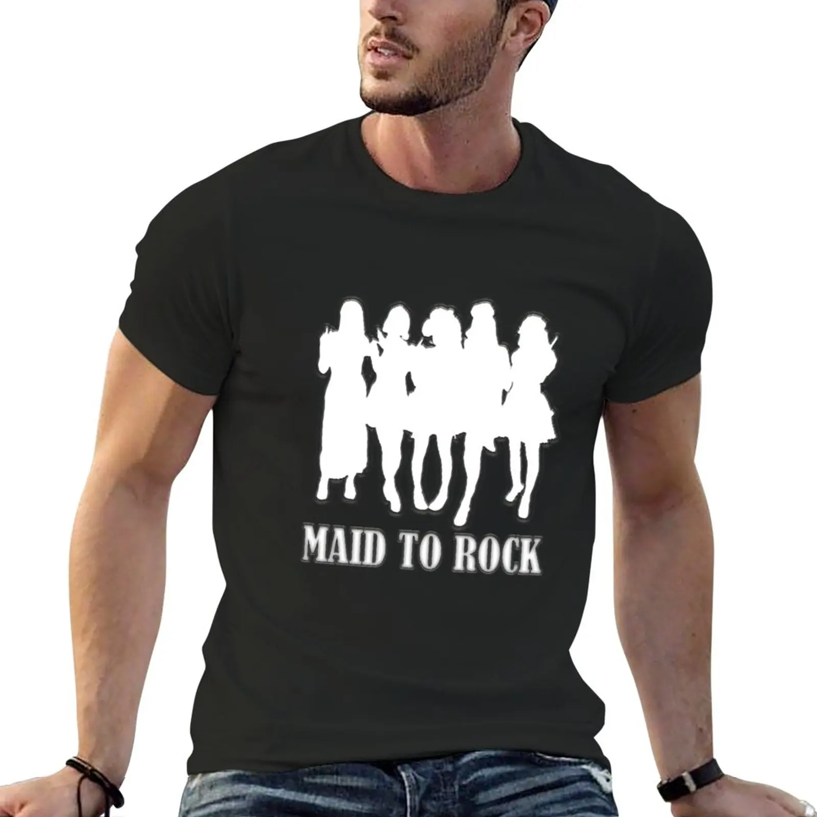 Maid To Rock II T-Shirt Oversized t-shirt summer top oversized t shirts mens graphic t-shirts anime