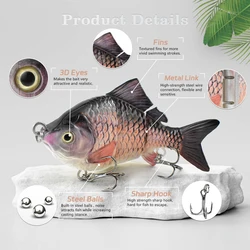 4.5 Inch Sinking Wobblers Carp Fishing Lures Multi Joint Crank Hard Artificial Bait Jointed Swimbaits