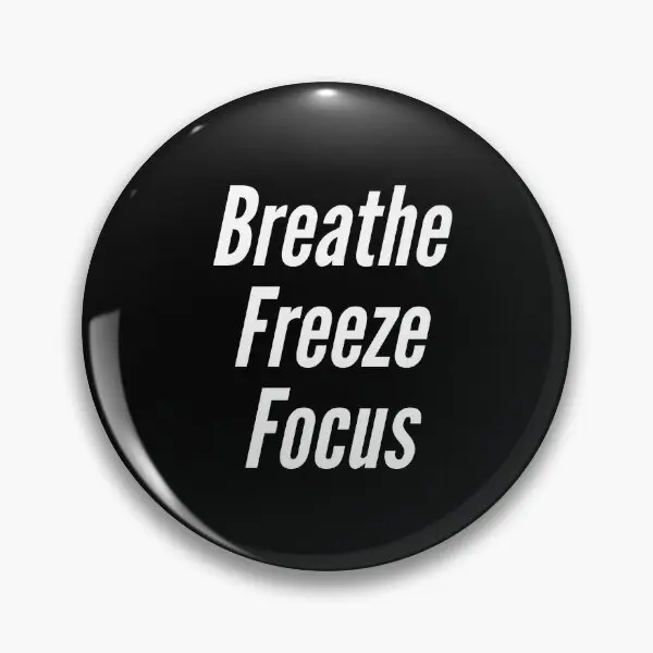 Breathe Freeze Focus  Soft Button Pin Hat Decor Creative Funny Women Badge Cute Cartoon Clothes Jewelry Lover Gift Lapel Pin