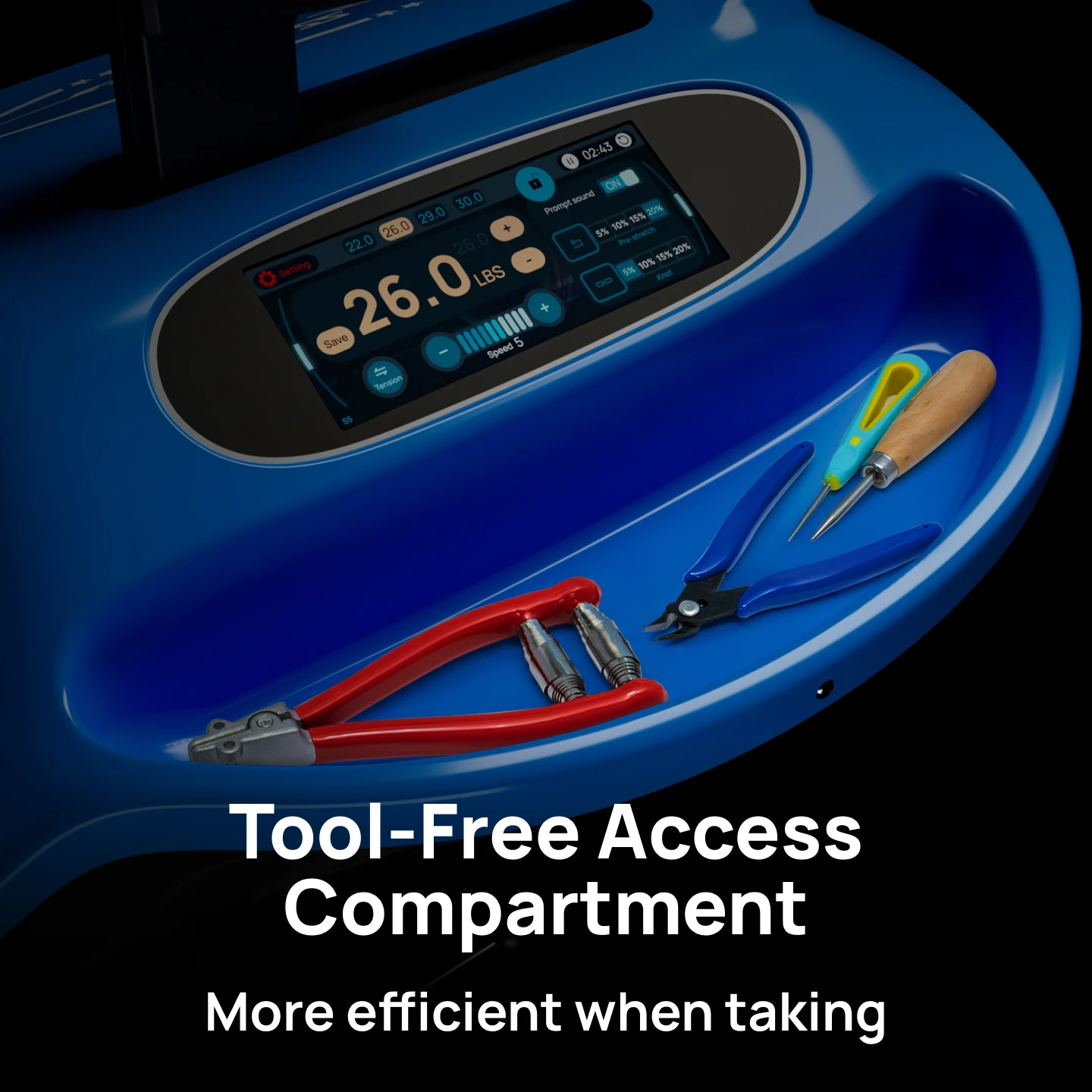 SIBOASI S5 Профессиональная автоматическая машина для натягивания ракеток для бадминтона, Новое поступление, регулируемый по высоте ящик для инструментов, портативная функция