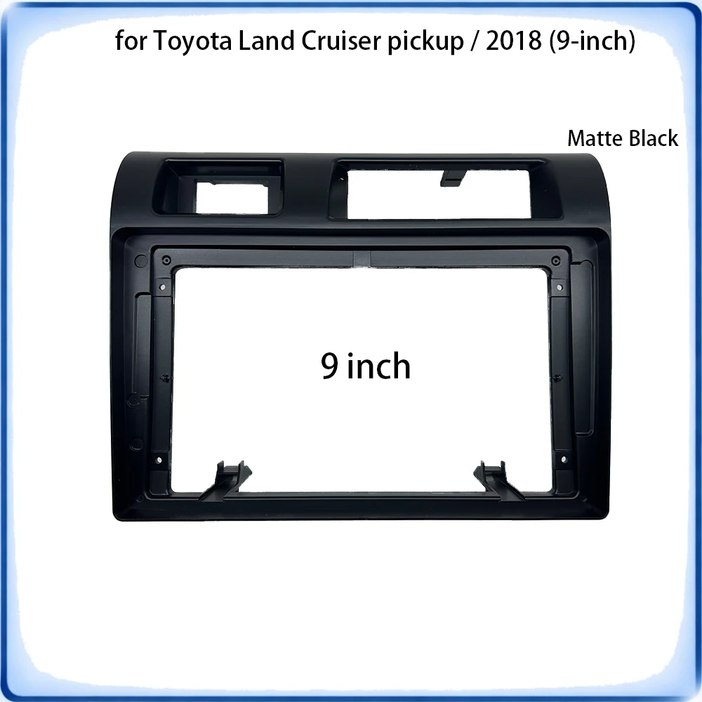 High Quality Car Radio Fascia Frame Kit For Toyota Land Cruiser Pickup 2018 9 inch Stereo Panel Wiring Harness Power Cable
