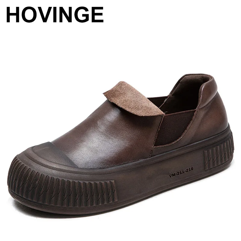 

Cow leather British style loafer casual sneaker comfort genuine leather women shoes outdoor walking footwear