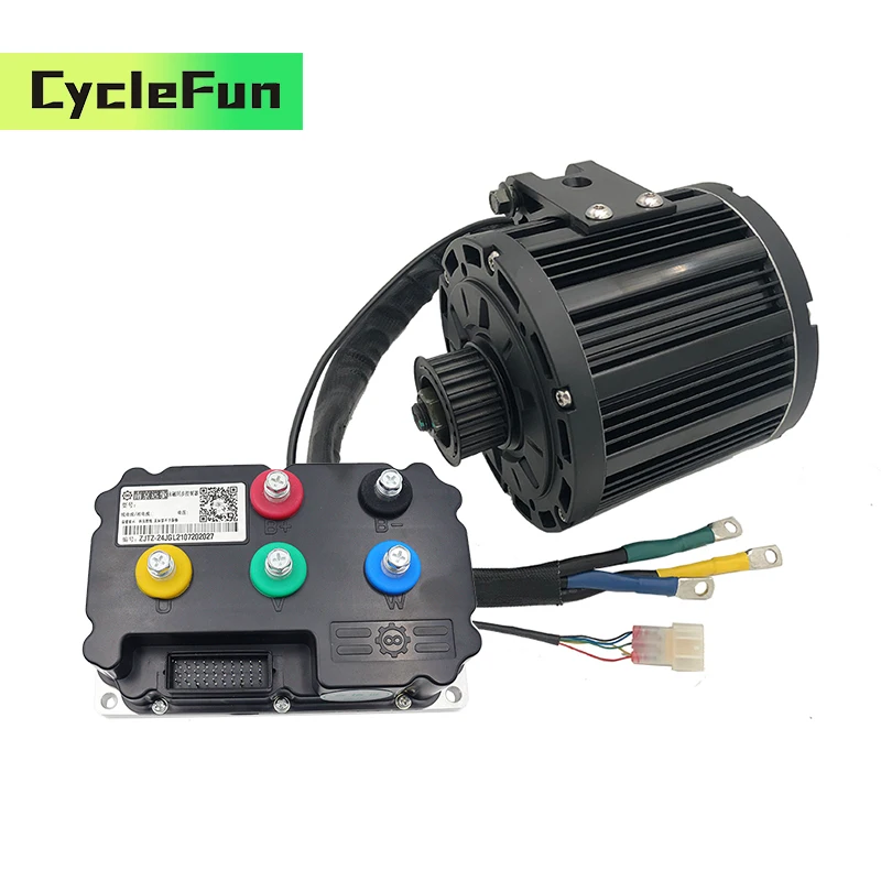 

Hall Type QS138 Rated 4KW 90H 72V 110KPH Mid-Drive Motor With FarDriver ND72530 Controller For Electric Scooter Motorcycle Ebike
