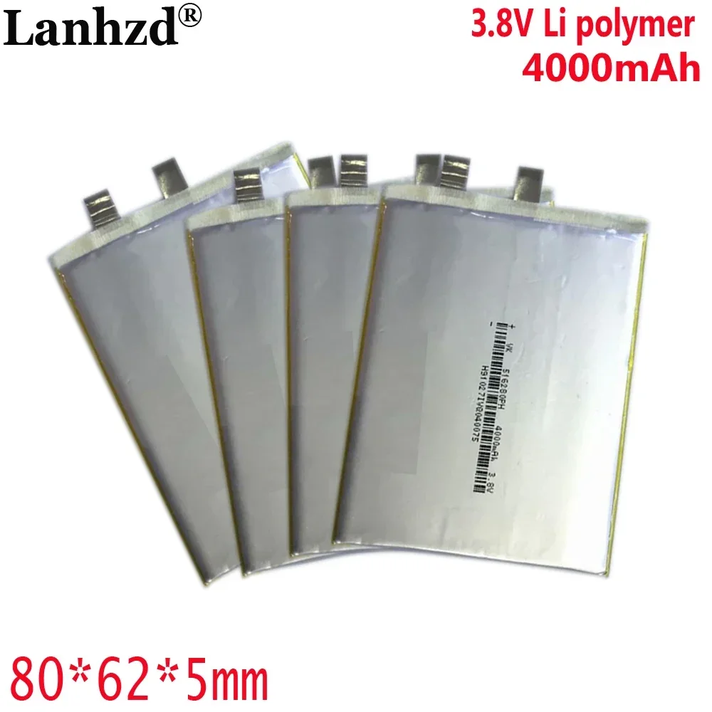 516280 Li polymer lithium battery 4000mAh 3.8V high voltage fast charging For source mobile phone built-in battery