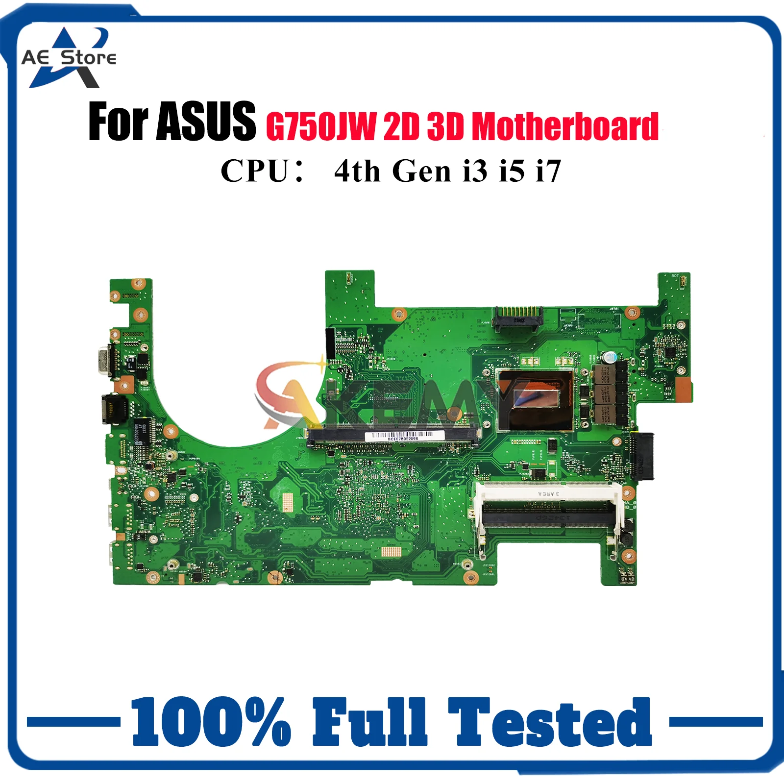 

G750JW Laptop Motherboard For ASUS ROG G750JM G750JH G750JZ G750JW G750J G750JX G750JY Mainboard With i3 i5 i7 CPU tests OK stk