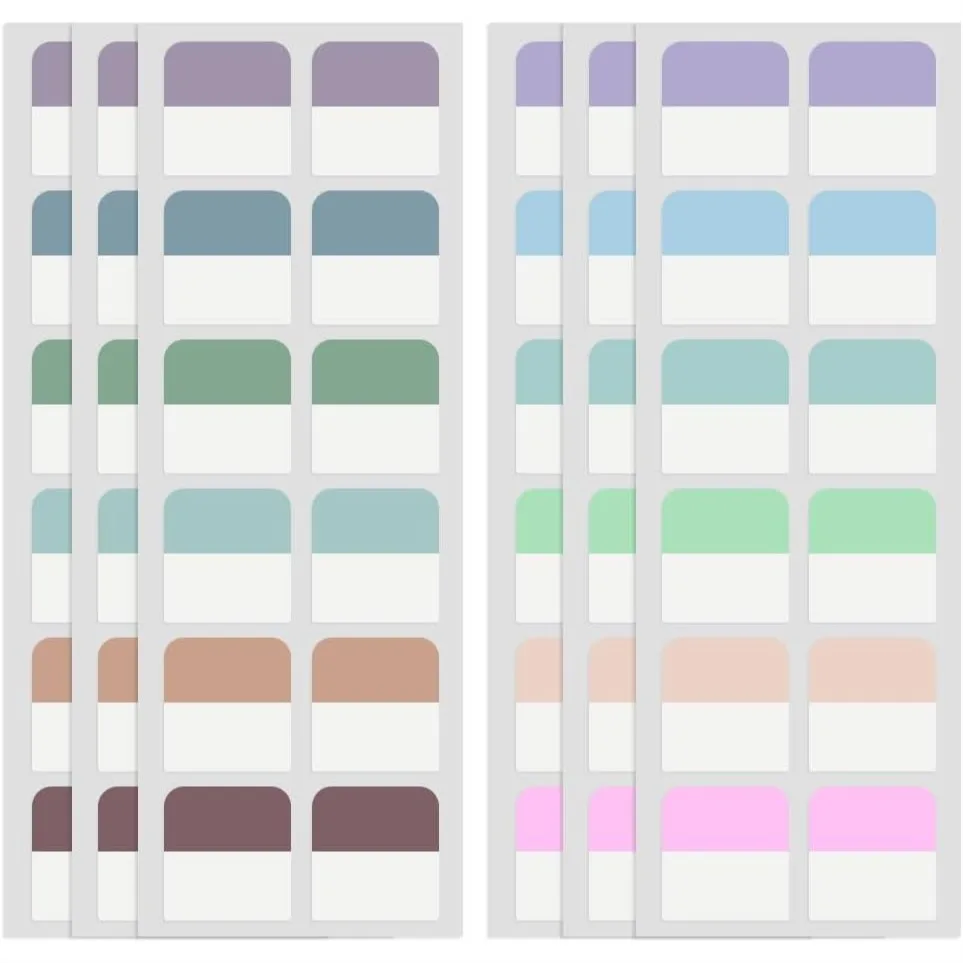 

240 Pcs Sticky Index Tabs for Notebooks, Repositionable Page File Tabs with 12 Colors, 1 Inch