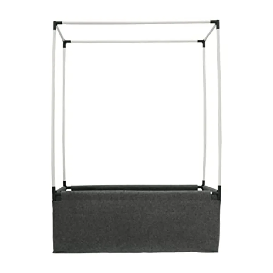 

Raised Grow Bed with PVC Frame - 47.2"x23.5"x16.9" Breathable Planter Raised Bed, No-Till Design, Includes Pipes and Connectors