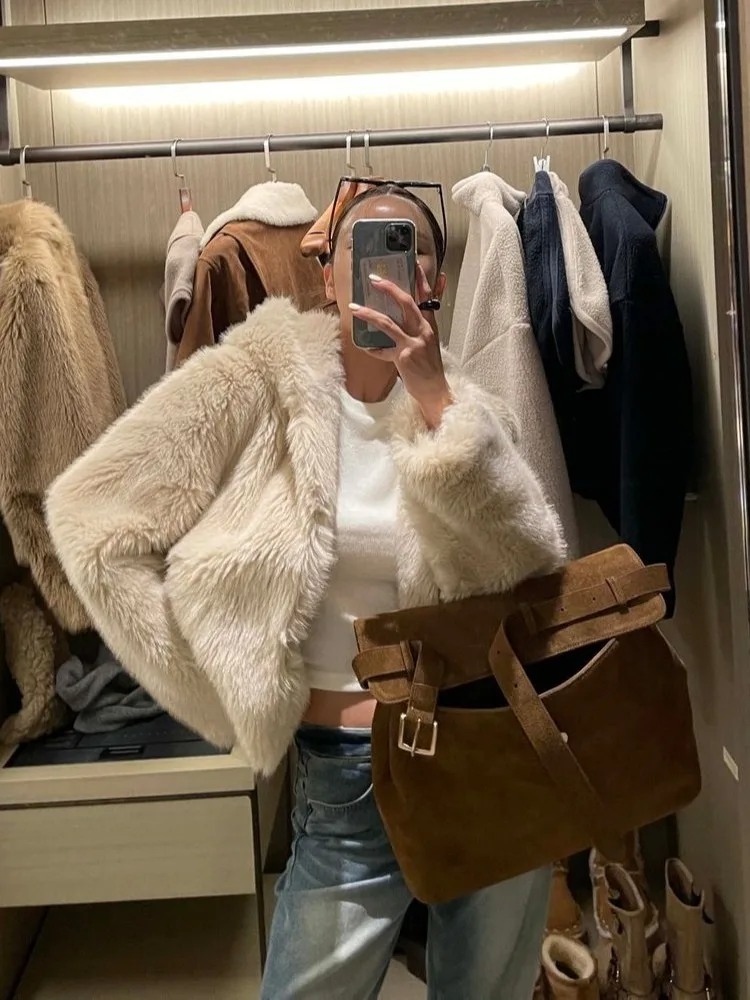 

Зимнее шикарное модное теплое женское пальто с воротником из искусственного меха Thi Long Sve Stand Version High Quali