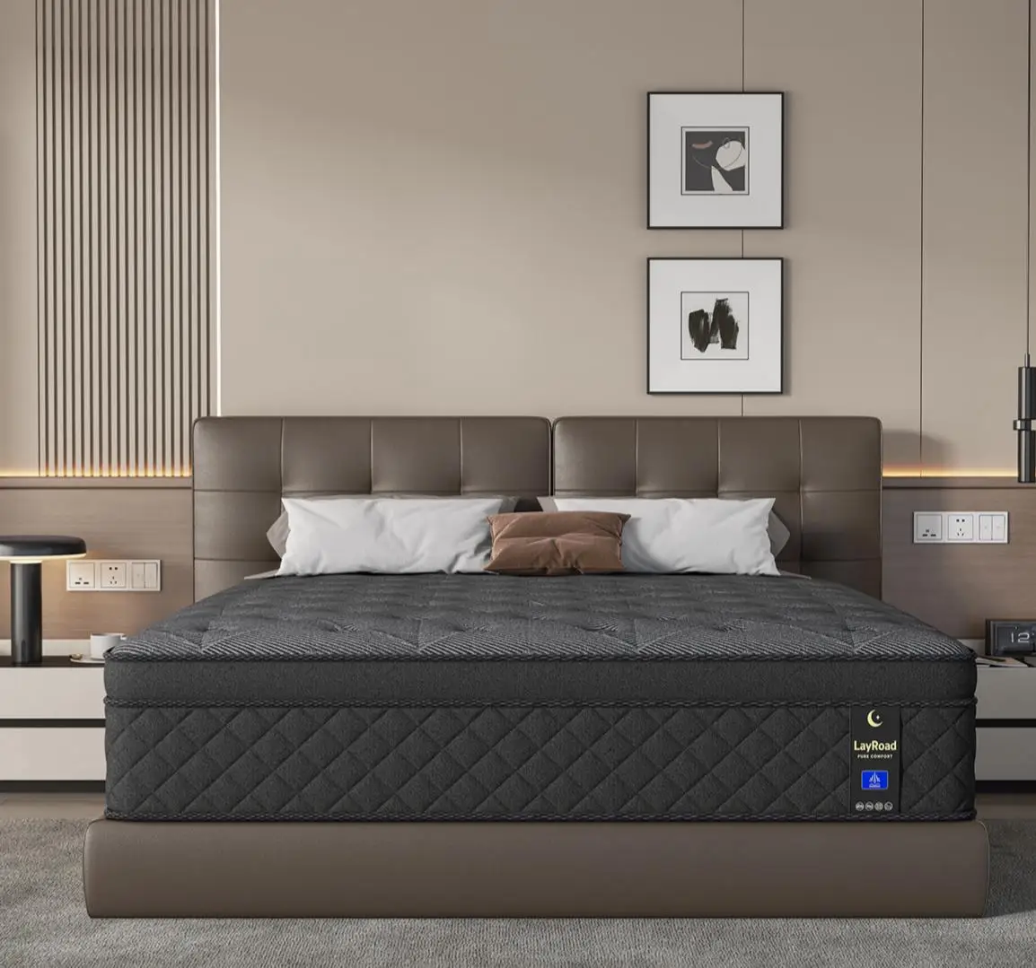 12/14 Inch Gel Memory Foam Hybrid Mattress Twin Full Queen King Sizes Mattress Bed In A Box, Euro Top Medium Firm for Back & Lumbar Support, Individual Pocket Spring Bed for Motion Isolation & Fiberglass Free
