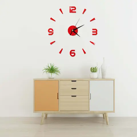 6 best sales Röd väggklocka - №6