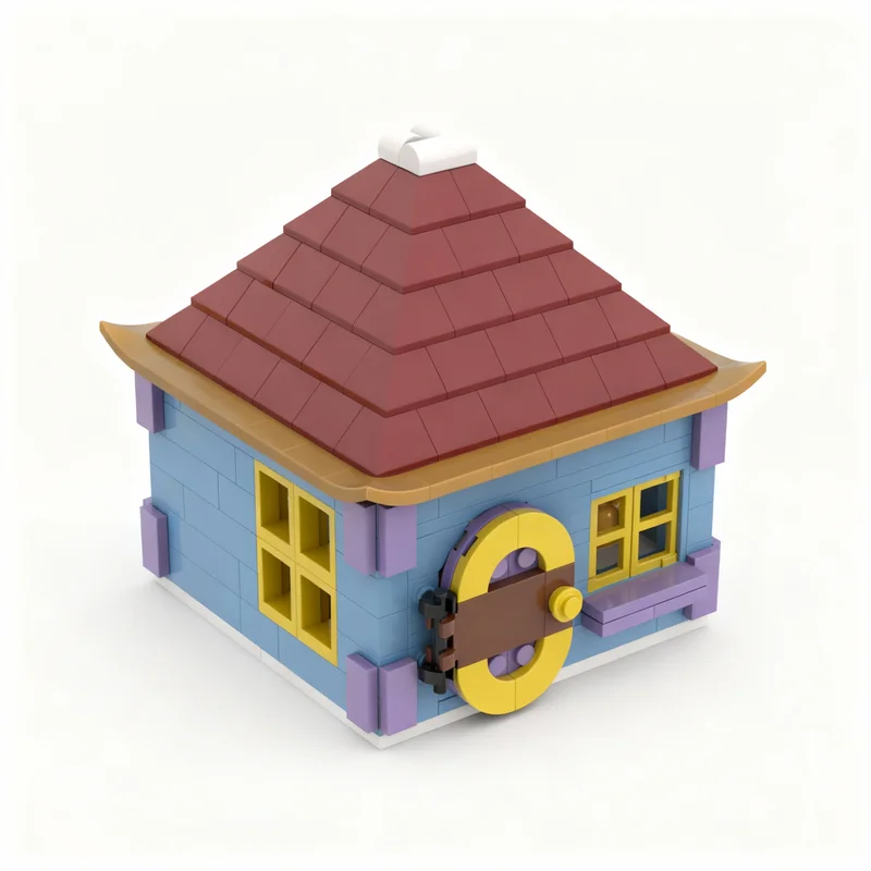 312 Piezas MOC Bright Elf Houe, Bloques de Construcción de Modelo Navideño, Juguete de Construcción, Regalos de Navidad, Idea Creativa DIY, Educación