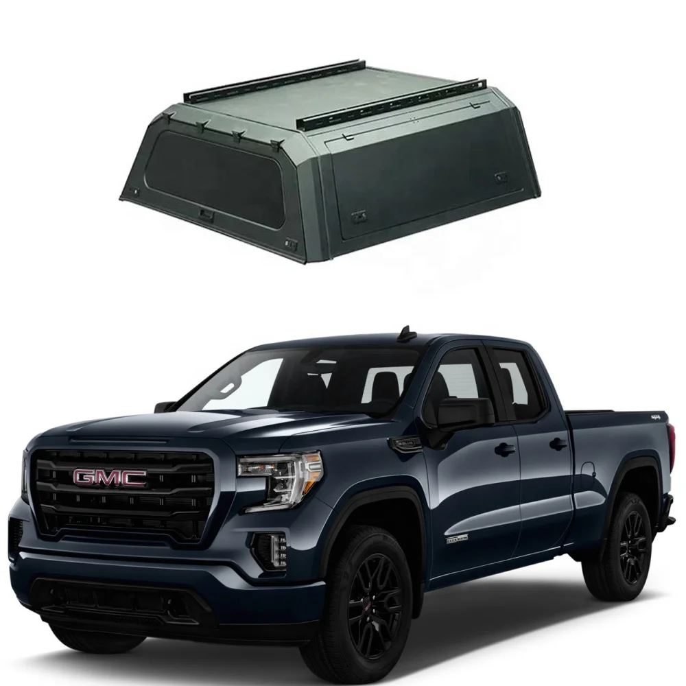 

4x4 Steel Single Dual Pickup Truck Bed Hardtop Topper Canopy for Chevy Silverado 1500 GMC Sierra