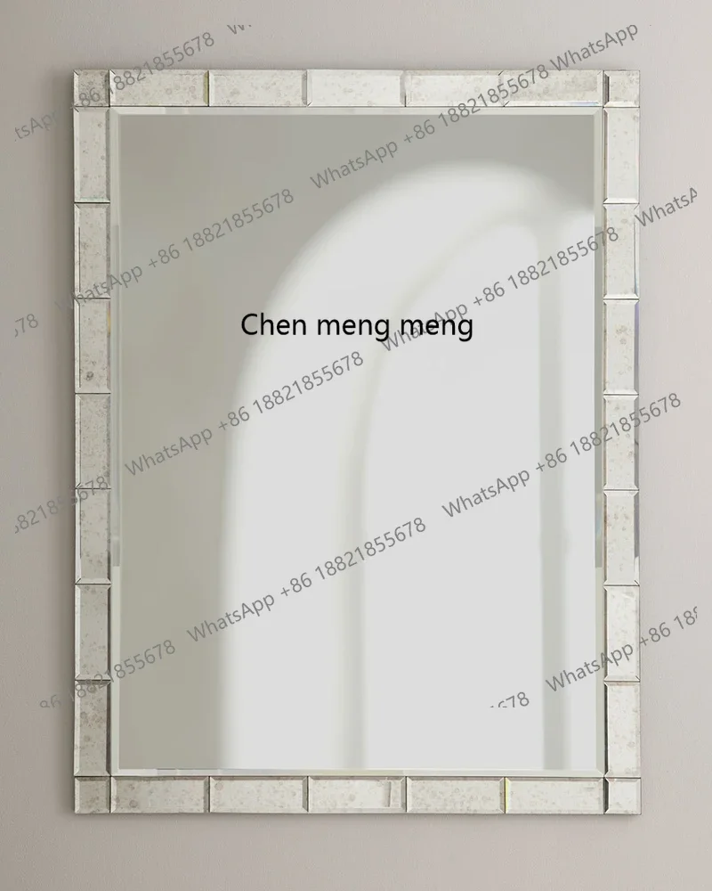 

Modern simple bathroom mirror toilet vanity mirror wall decoration home entrance retro mirror