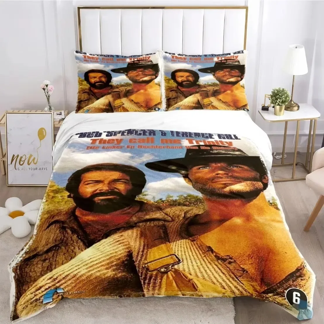 3D Printed Film Bud Spencer Terence Hill Bedding Set Teens Duvet Covers Pillowcases for Teens Single Double Queen King