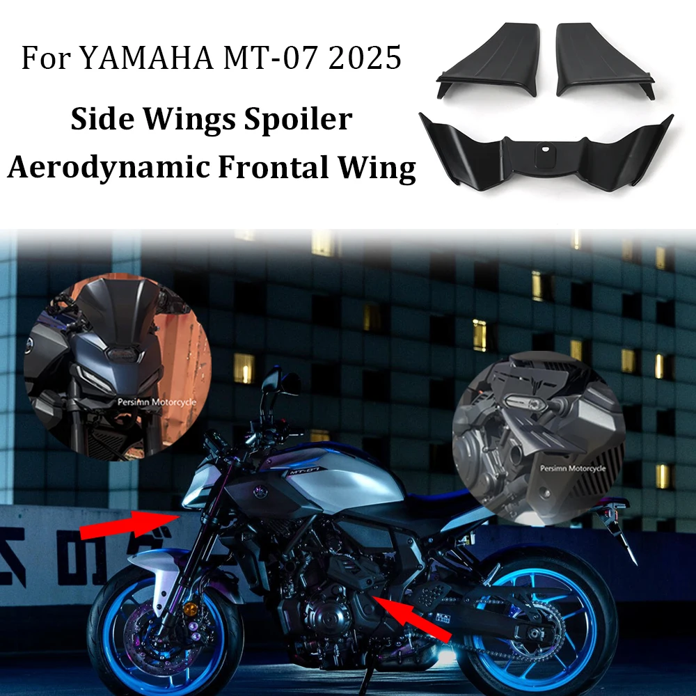 for-yamaha-mt-07-2025-motorcycle-wing-kit-downforce-naked-frontal-spoilers-and-kit-side-wings-spoilers-new-black-accessories