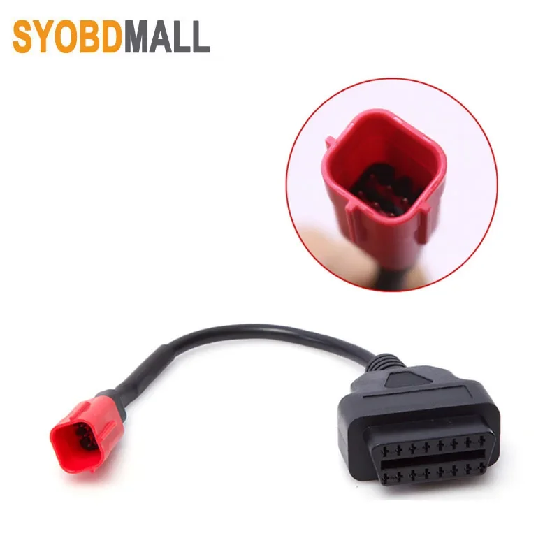 EFI Motorcycle National IV 6pin Cable To OBD2 16pin Connector for Suzuki/Yamaha/Honda Diagnostic Tool DB15 Pin DB 15PIN Adapter