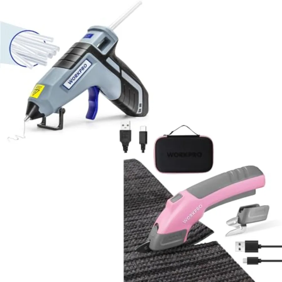 

3.6V Cordless Hot Glue Gun and 4V Cordless Electric Scissors