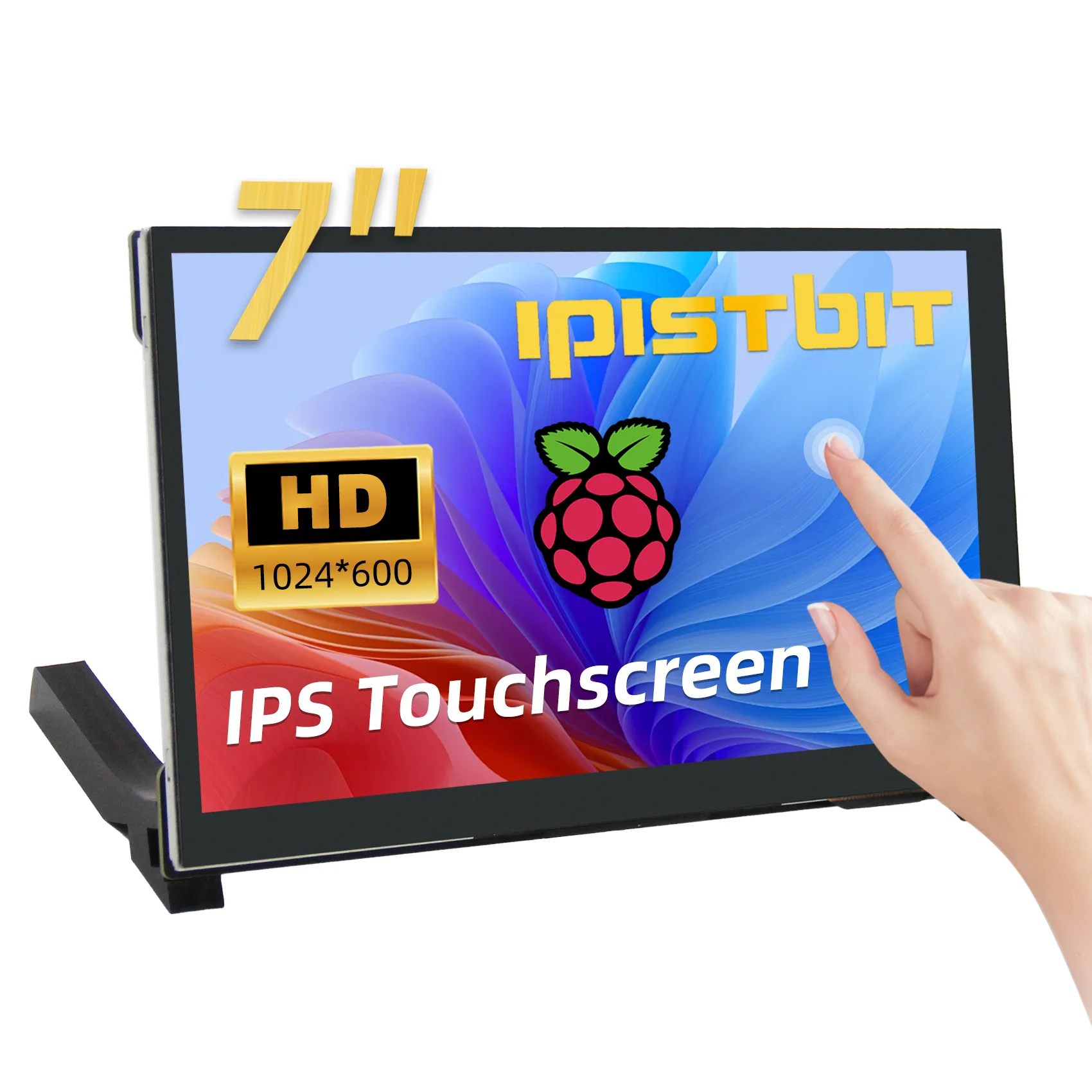 

5/7 Inch Raspberry Pi 4/3/2/B/B+/A+ Monitor 1024x600 IPS 5-Points Capacitive Touchscreen Drive Free HDMI Display For Win 7/8/10