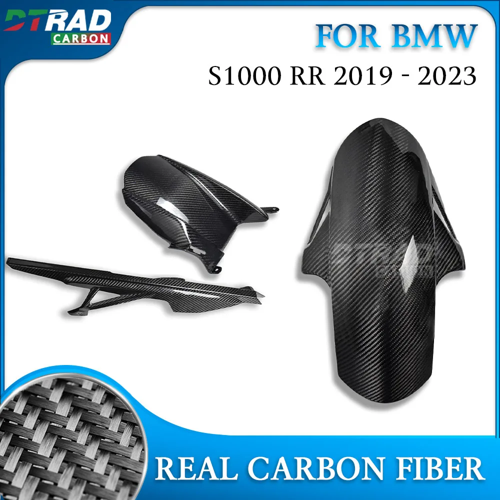 For BMW S1000RR 2019 - 2023 S1000 RR S 1000RR Accessories Carbon Fiber Front Rear Fender Mudguard Guard Fairing Kit Chain cover