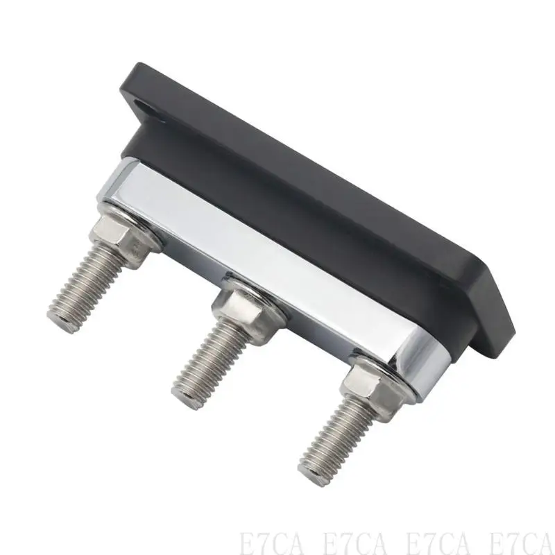 

E7CA 3 Post Power Distribution Block Bus Bar with Cover,600A Rating, Marine Bus Bar, Automobile, and Solar Wiring