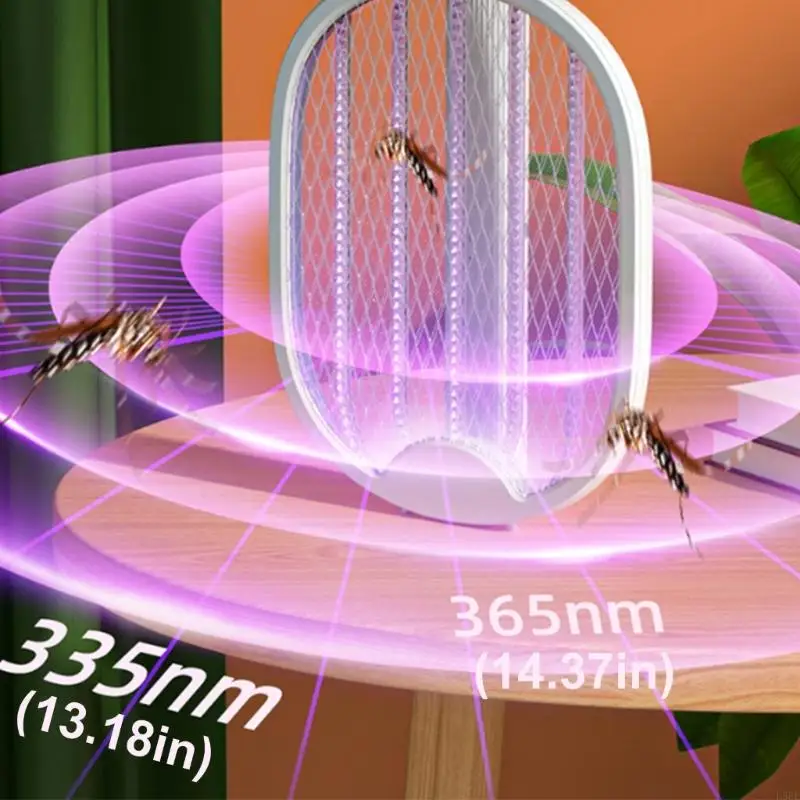 Folding Electric Insect Swatter Mosquitoes Killers Lamp With Safety Net Design Usb Chargeable Insect Control Trap Lamp L5BE