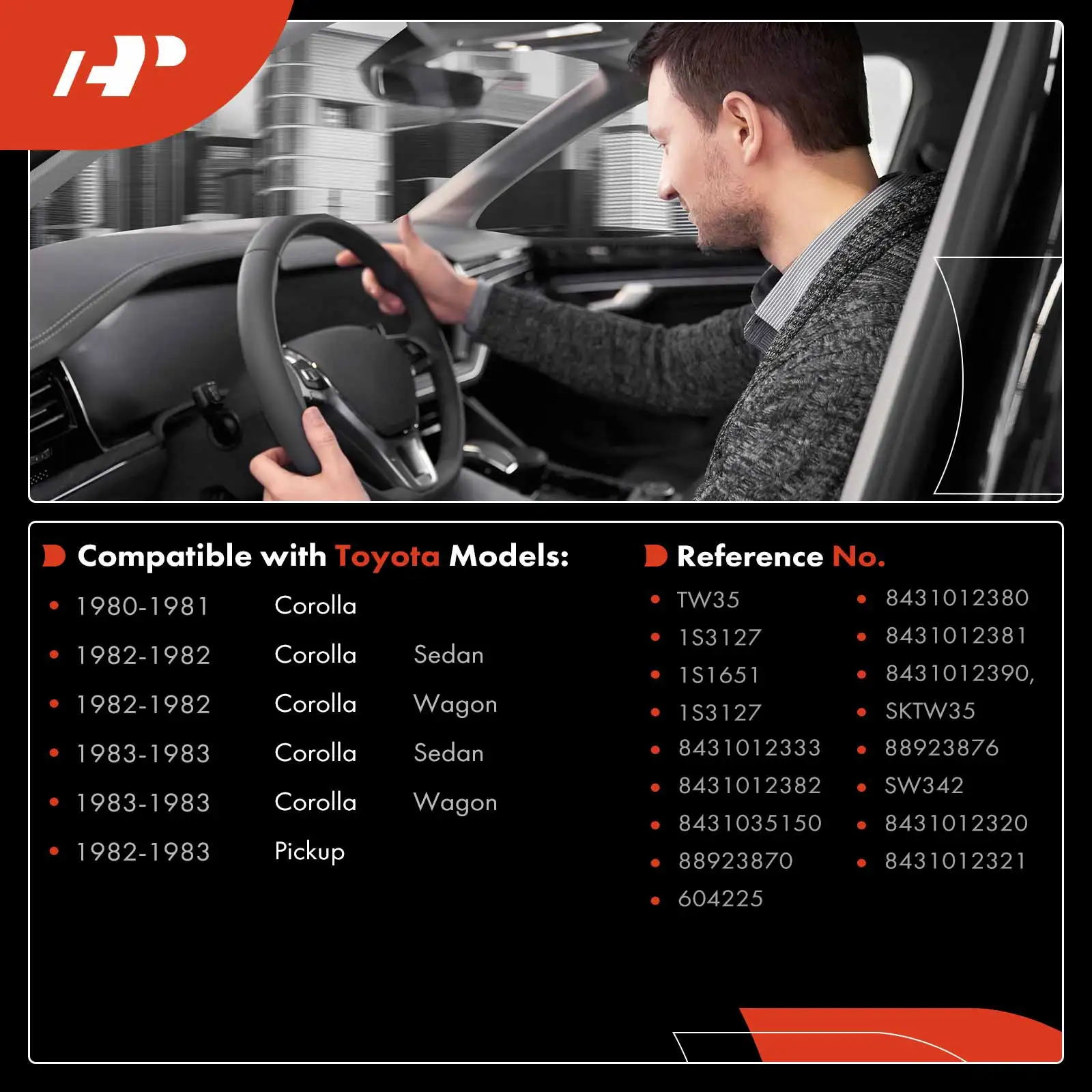 A-Premium Turn Signal Switch without Fog Lights for Toyota Corolla 1980-1983 Pickup 1982-1983