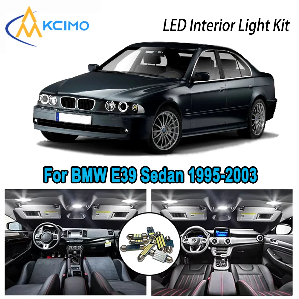 

High-Quality LED Interior Kit for BMW E39 Sedan 1995-2003 1996 1997 1998 1999 Premium Error-Free Dome Map Trunk Automotive Lamps