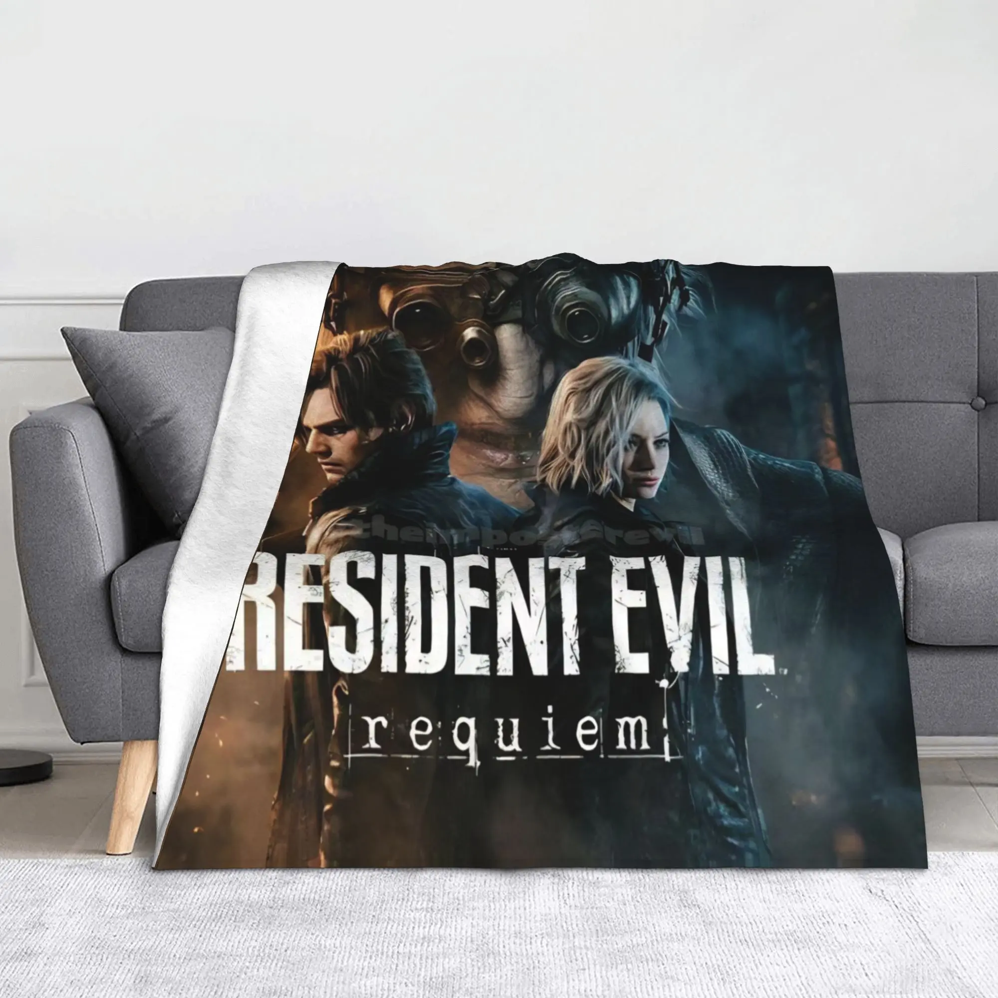 Residents Evils 9 Requiem Game Fans Throw Blanket for Couch Leon Soft Cozy Plush Blanket Multi-size Bedspread for All Seasons