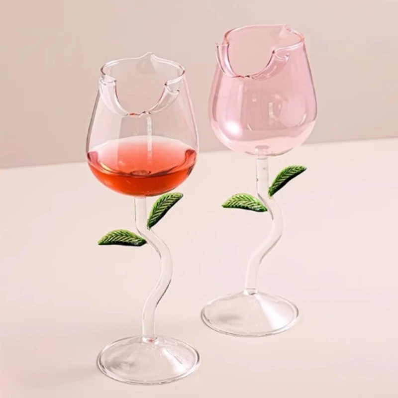 

Creative Rose Gold Wine Glass, Premium Stemware, Red Wine Goblet, Home Bar Glass—For Entertaining & Gifting