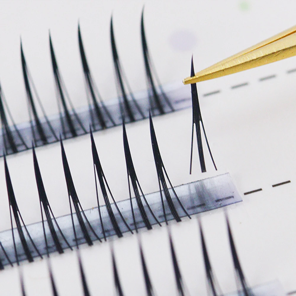 A Shape Eyelash Extension Professional Makeup Individual Lashes Cluster Spikes Lash Premade Natural Fluffy 10D/Fishtail Eyelash