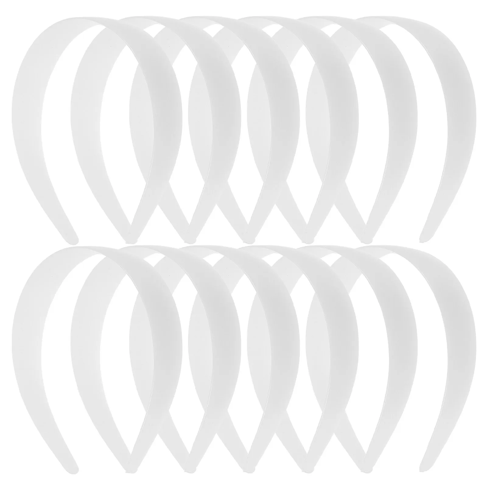 

12 шт. белых пластиковых основ для ободков, простые ободки для рукоделия, аксессуары для волос для женщин, для DIY-проектов