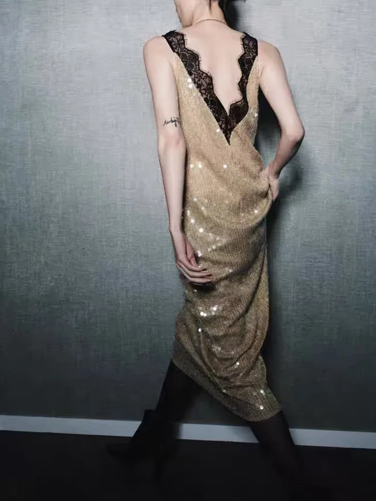 وصل حديثًا لشتاء 2025 دانتيل أنيق للنساء مع زخرفة خرزية واحدة إلى واحد Quali Ele Sle Svel Par...