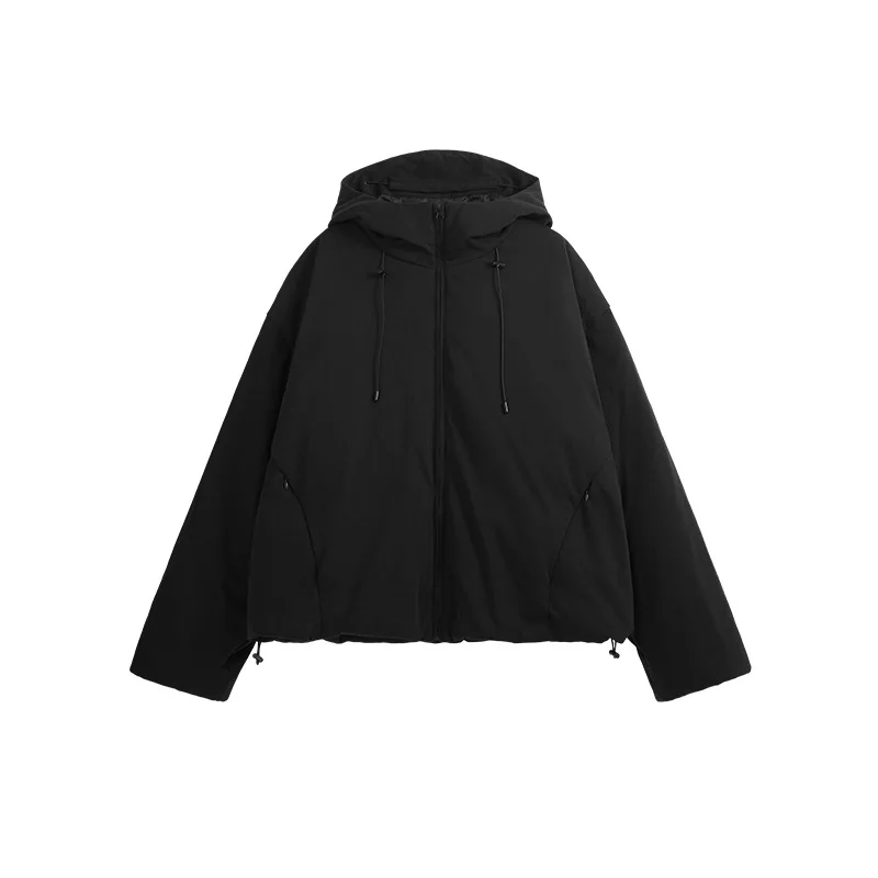 Doudoune à capuche pour hommes |   Nouveauté 2024 A/W avec tissu tricoté fonctionnel et silhouette Boxy, remplissage 90% duvet