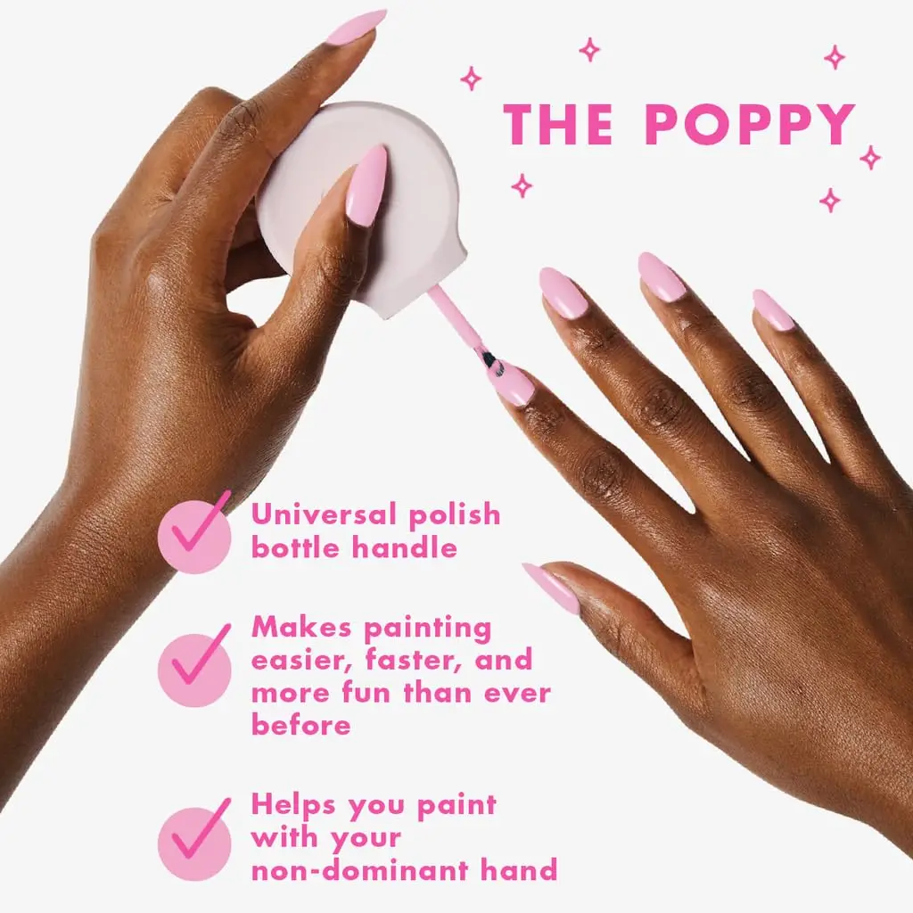 6 Gel Polish Set with Top, Base & Peel-Off Coat | HEMA-Free, Long-Lasting Up to 21 Days | UV LED Lamp Required