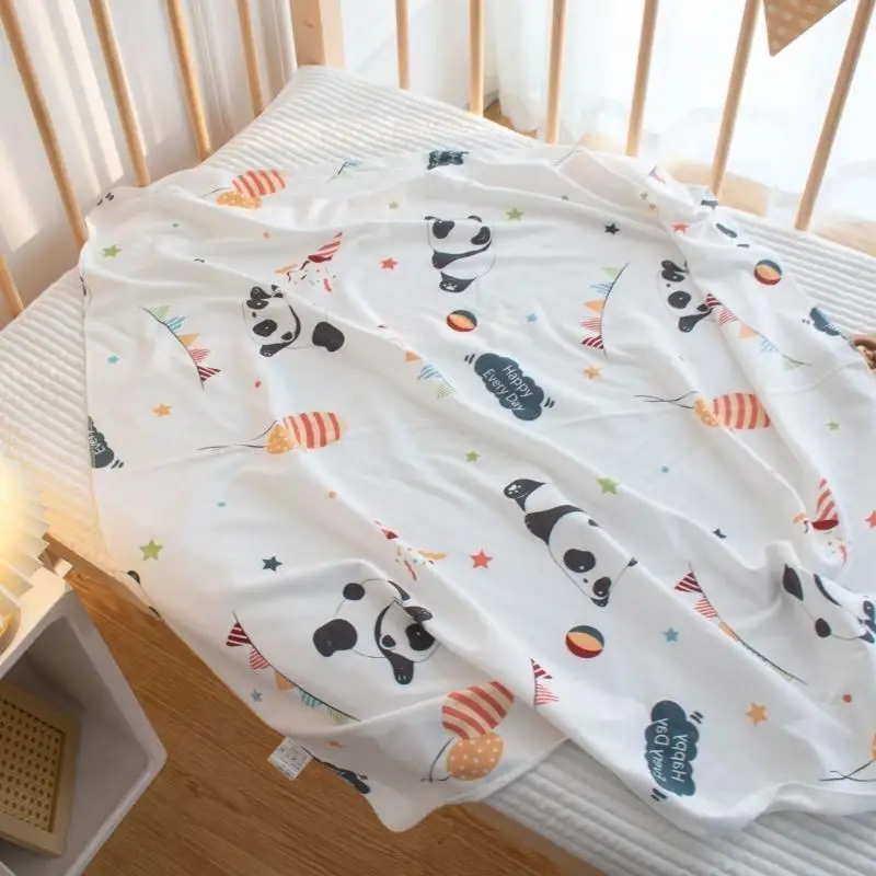 Infant Receiving Blanket Child Cotton Blanket for Baby Wrap Soft Breathable Bath Towel Strollers Blanket P31B