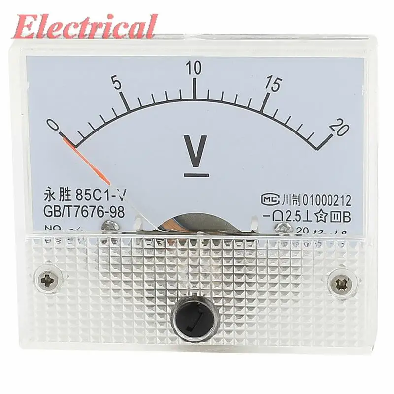 1PC Panel DC Current Ampere Meter Analog Ammeter 1mA 3mA 10mA 30mA 50mA 100mA 200mA 500mA 50uA 100uA 5V 10V 15V20VV 30V 50V 100V