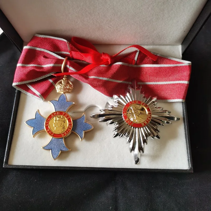 British Knighthood Honor Medal Set of Great Britain Empire Badge Pin Decoration Craft Gift