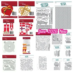 Dan/ Mw My Heart. Merged Ring Round Box Accessories Metal Cutting Dies for DIY Handmade Scrapbook Calendar Diary June 2026 New