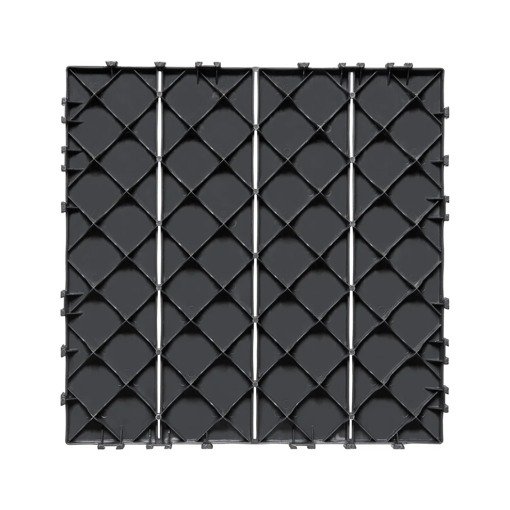 연결식 데크 타일 36개 세트 12x12 야외 바닥재 방수 미끄럼 방지 내구성 쉬운 설치 다용도 사용